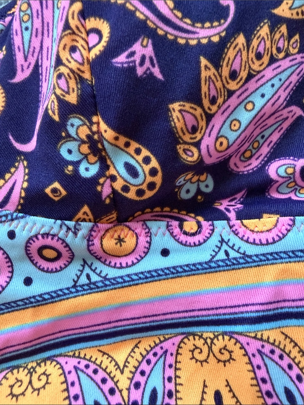 Victoria's Secret Pink Purple Paisley Zip-Front Bikini Set - Picture 12 of 14